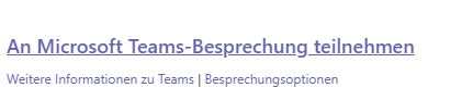 Teilnahme an einer Microsoft Teams Besprechung